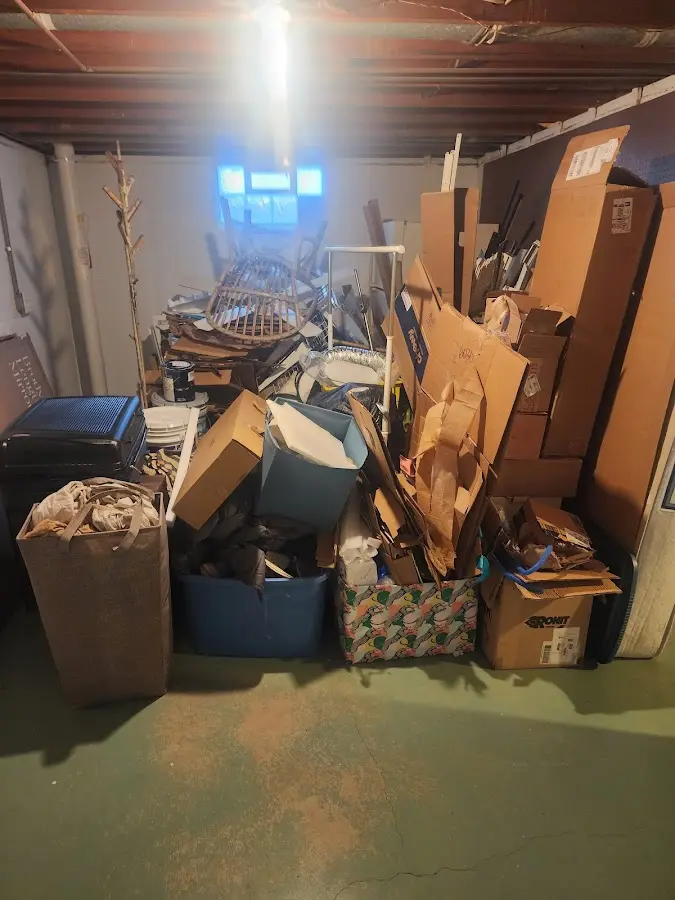 Roll-off dumpster container at job site for Roll Off Dumpster Rental in Pembroke